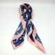 Navy blue vintage silk scarf