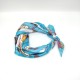 Small retro silk scarf in blue