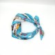 Small retro silk scarf in blue