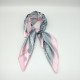 Small retro silk scarf in grey pink