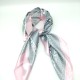 Small retro silk scarf in grey pink