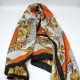 Orange Vintage Print Scarf