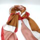 Red-edged imitation silk print plaid large square scarf